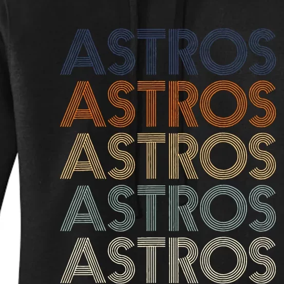 A.S.T.R.O.S Retro Style 70s 80s First Name Women's Pullover Hoodie