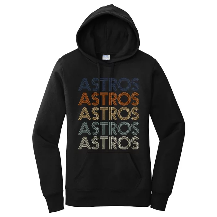 A.S.T.R.O.S Retro Style 70s 80s First Name Women's Pullover Hoodie