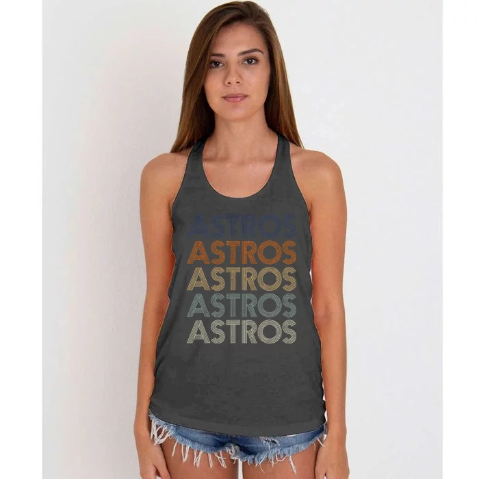 A.S.T.R.O.S Retro Style 70s 80s First Name Women's Knotted Racerback Tank