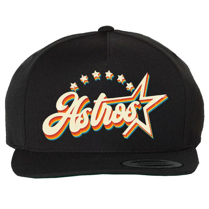 A.S.T.R.O.S Retro Style 70s 80s First Name Wool Snapback Cap