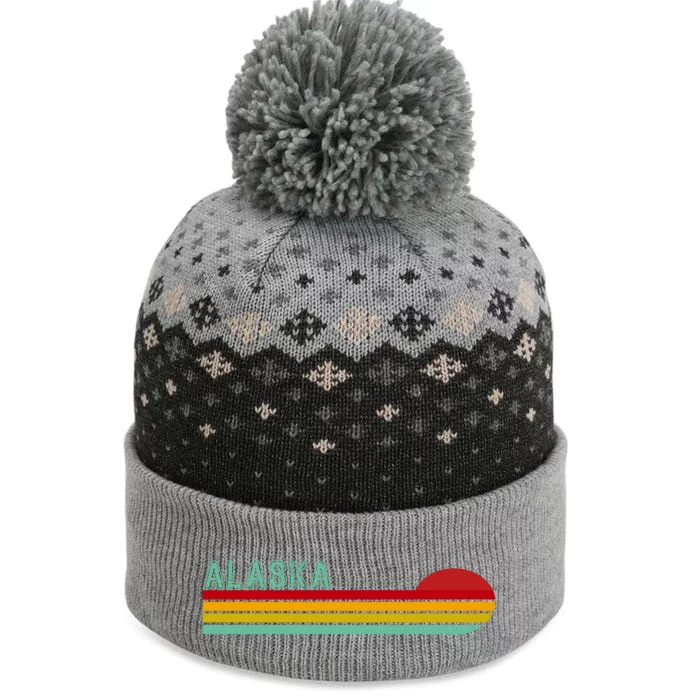 Alaska Retro Sunset The Baniff Cuffed Pom Beanie