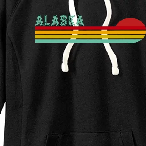 Alaska Retro Sunset Women's Fleece Hoodie