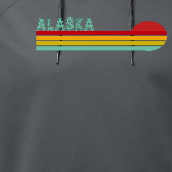 Alaska Retro Sunset Performance Fleece Hoodie