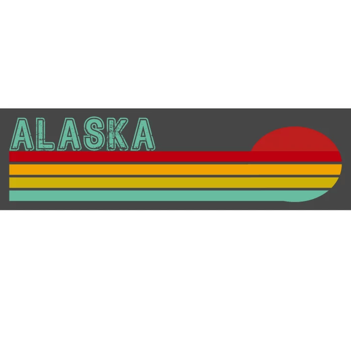 Alaska Retro Sunset Bumper Sticker