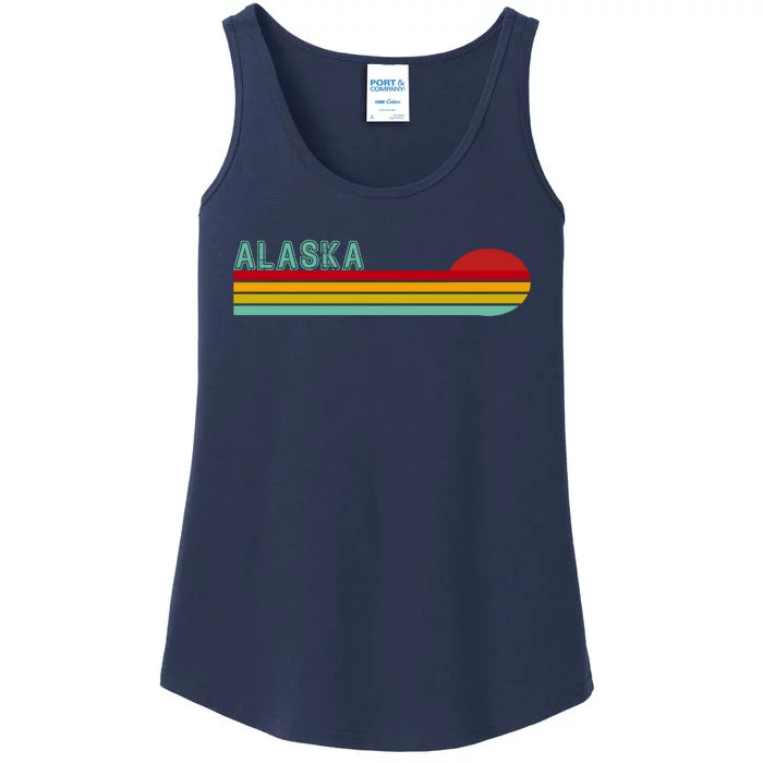 Alaska Retro Sunset Ladies Essential Tank