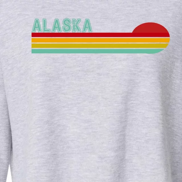 Alaska Retro Sunset Cropped Pullover Crew