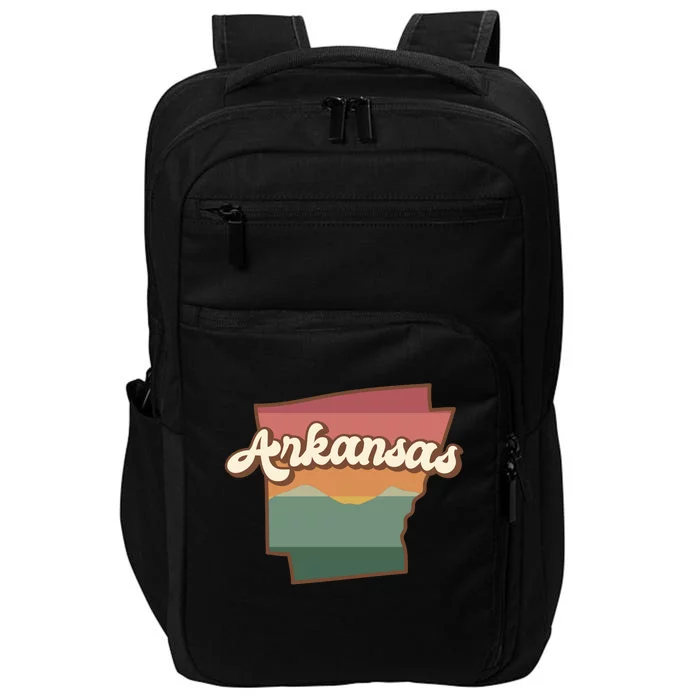 Arkansas Retro Sunset Impact Tech Backpack