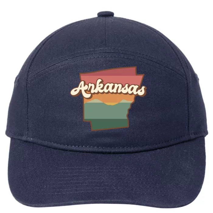 Arkansas Retro Sunset 7-Panel Snapback Hat