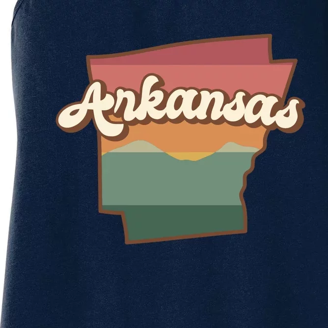 Arkansas Retro Sunset Women's Racerback Tank