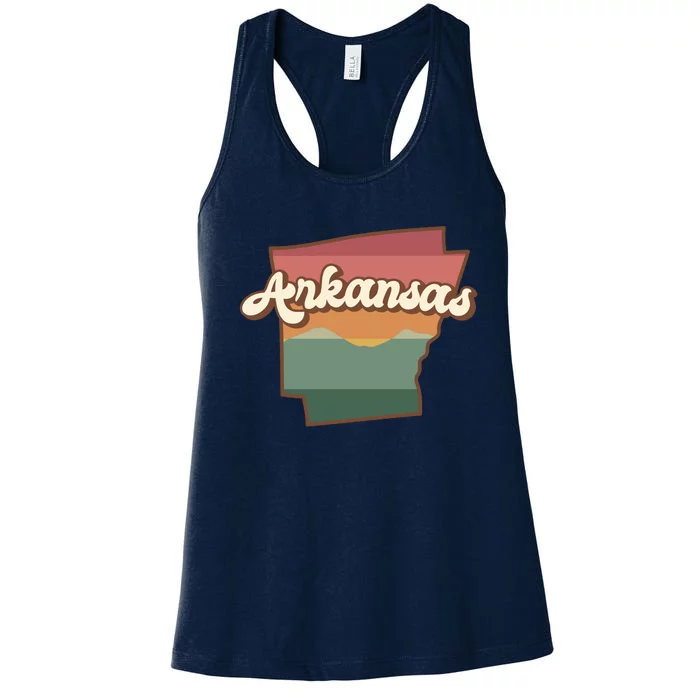 Arkansas Retro Sunset Women's Racerback Tank