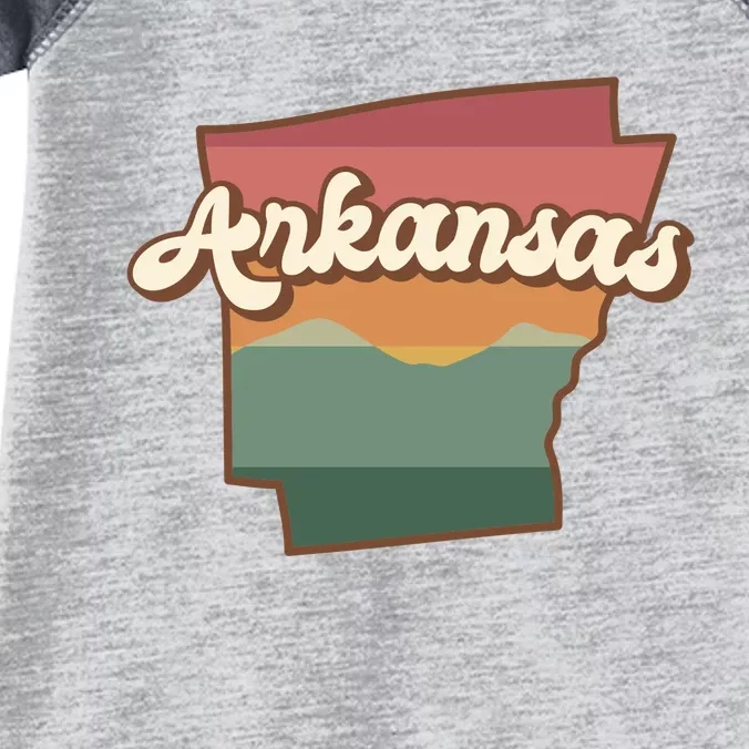 Arkansas Retro Sunset Infant Baby Jersey Bodysuit