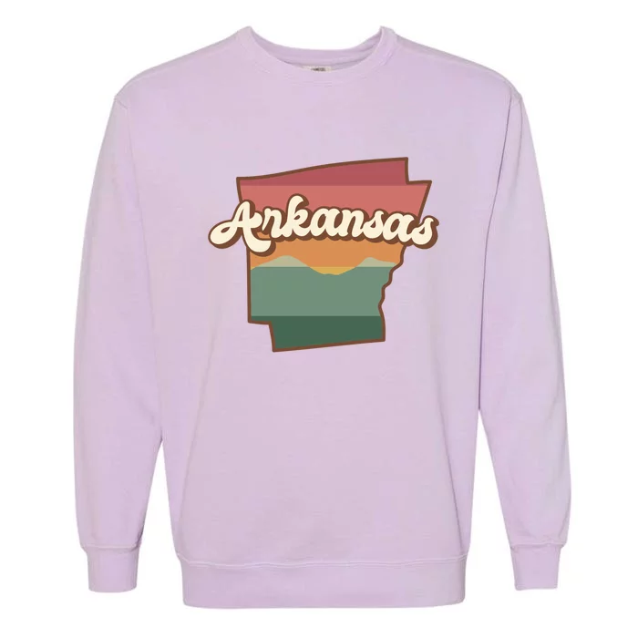 Arkansas Retro Sunset Garment-Dyed Sweatshirt