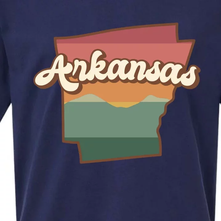 Arkansas Retro Sunset Sueded Cloud Jersey T-Shirt