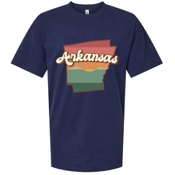 Arkansas Retro Sunset Sueded Cloud Jersey T-Shirt