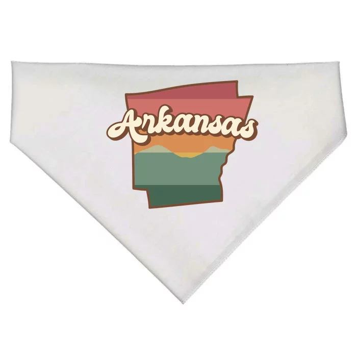 Arkansas Retro Sunset USA-Made Doggie Bandana