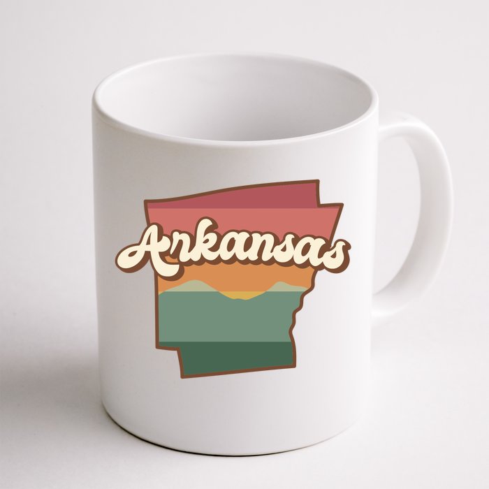 Arkansas Retro Sunset Front & Back Coffee Mug