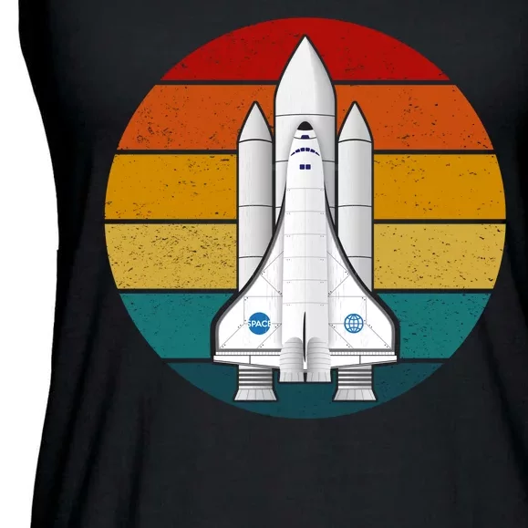 Astronaut Retro Space Sunset Ladies Essential Flowy Tank