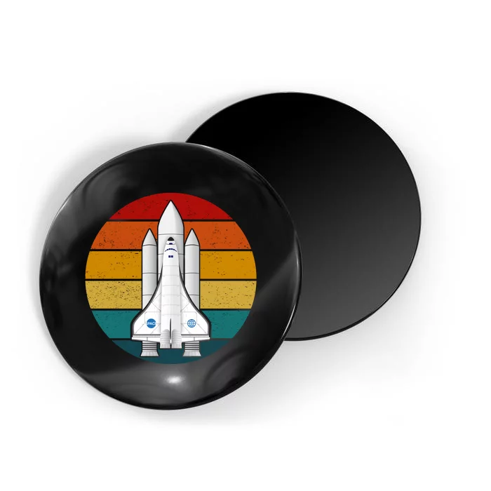 Astronaut Retro Space Sunset Magnet