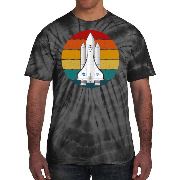 Astronaut Retro Space Sunset Tie-Dye T-Shirt