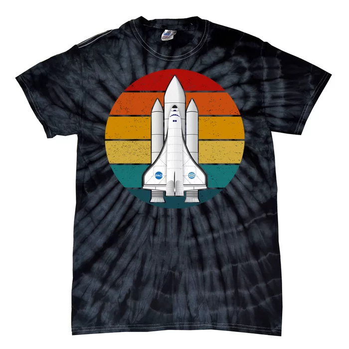 Astronaut Retro Space Sunset Tie-Dye T-Shirt