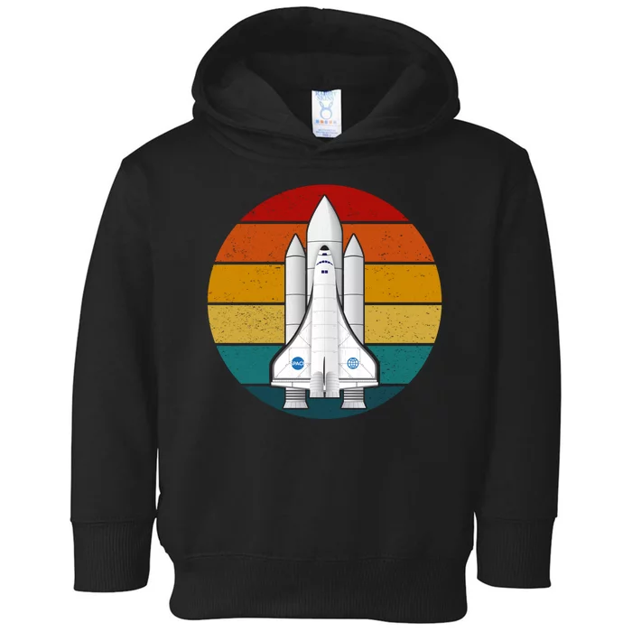 Astronaut Retro Space Sunset Toddler Hoodie