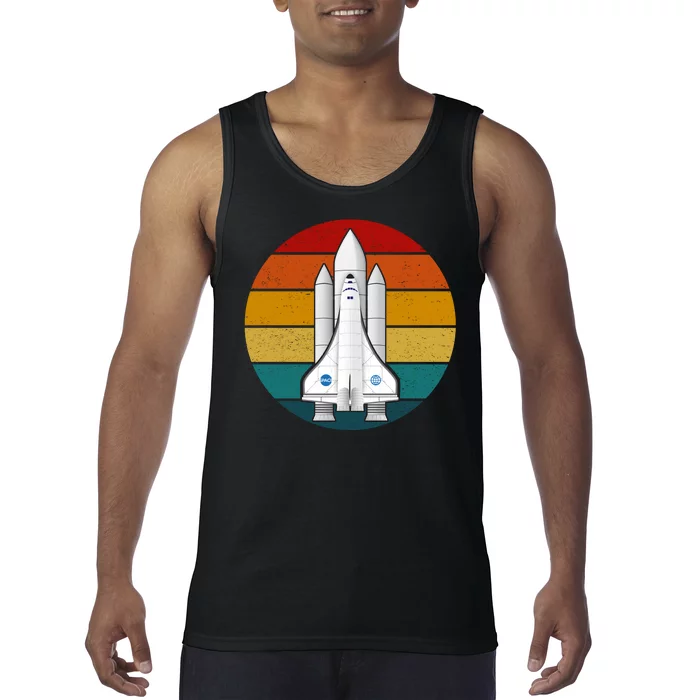 Astronaut Retro Space Sunset Tank Top