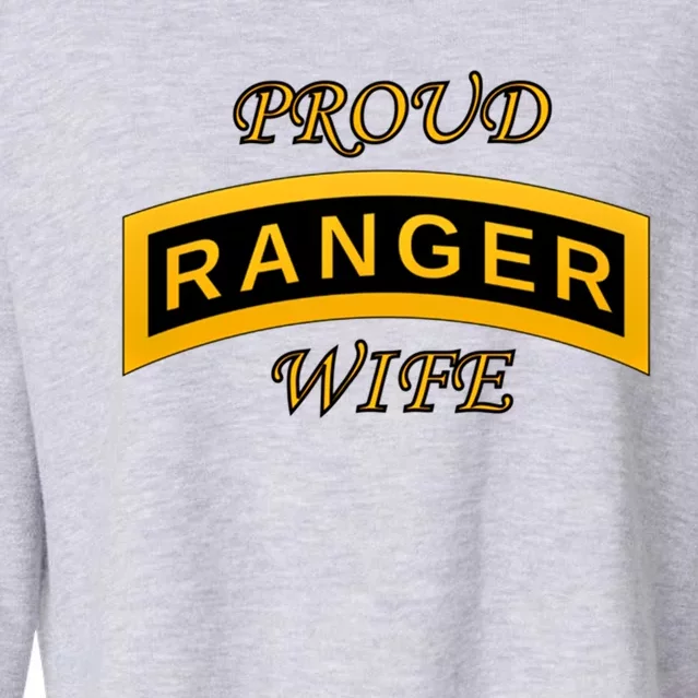 Army Ranger School Tab Gift Proud Wife Gift Cropped Pullover Crew