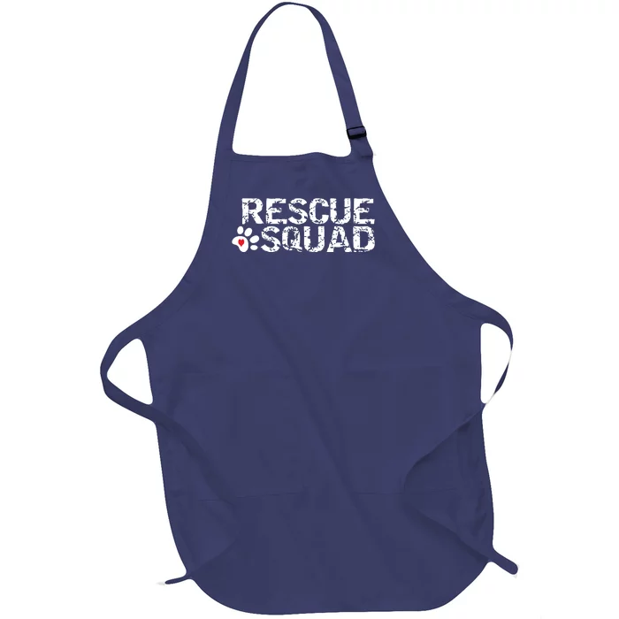 Animal Rescue Squad White Distressed Full-Length Apron With Pocket