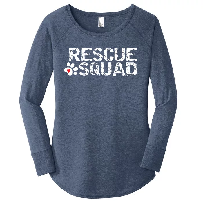 Animal Rescue Squad White Distressed Women's Perfect Tri Tunic Long Sleeve Shirt