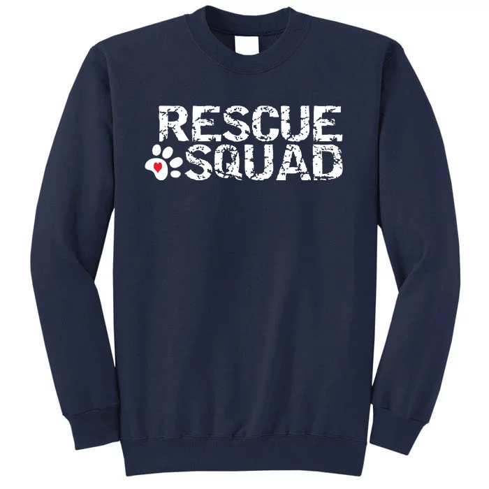 Animal Rescue Squad White Distressed Tall Sweatshirt