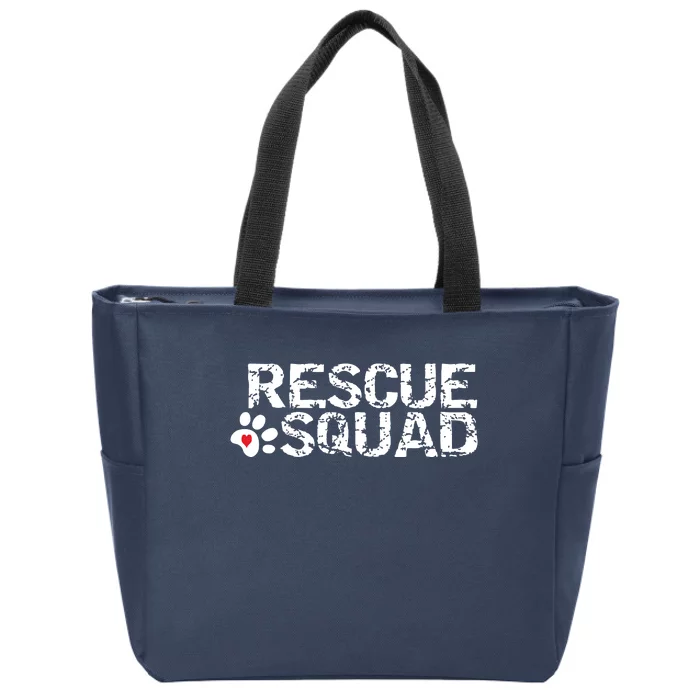 Animal Rescue Squad White Distressed Zip Tote Bag