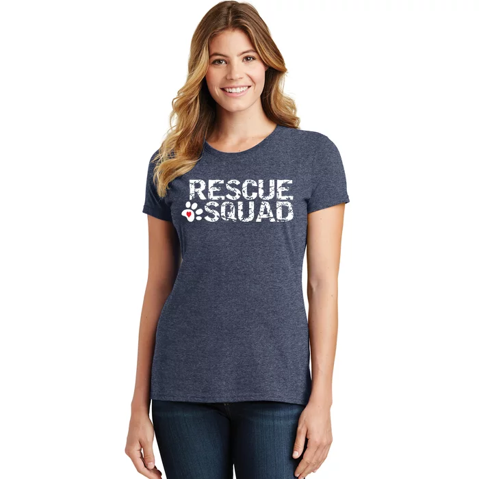 Animal Rescue Squad White Distressed Women's T-Shirt