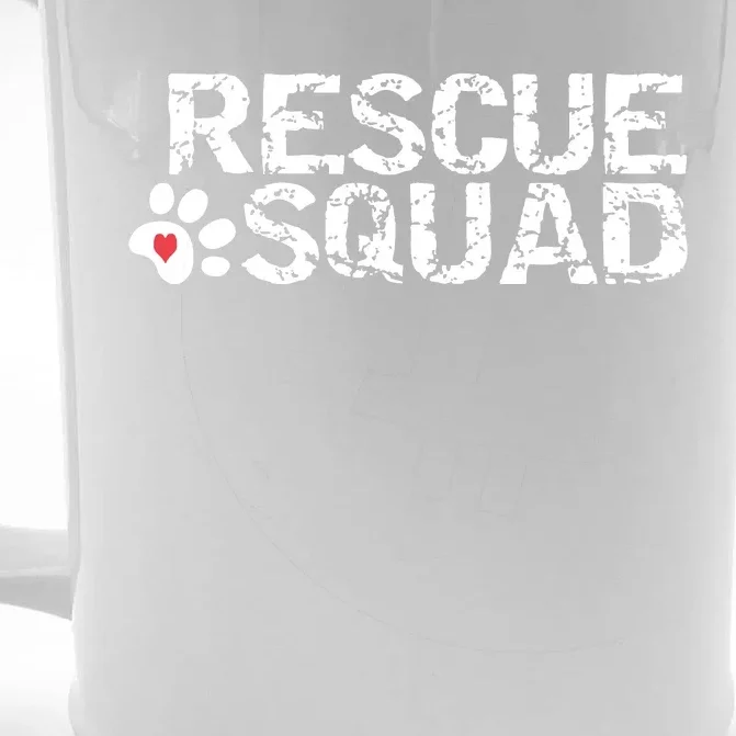 Animal Rescue Squad White Distressed Front & Back Beer Stein