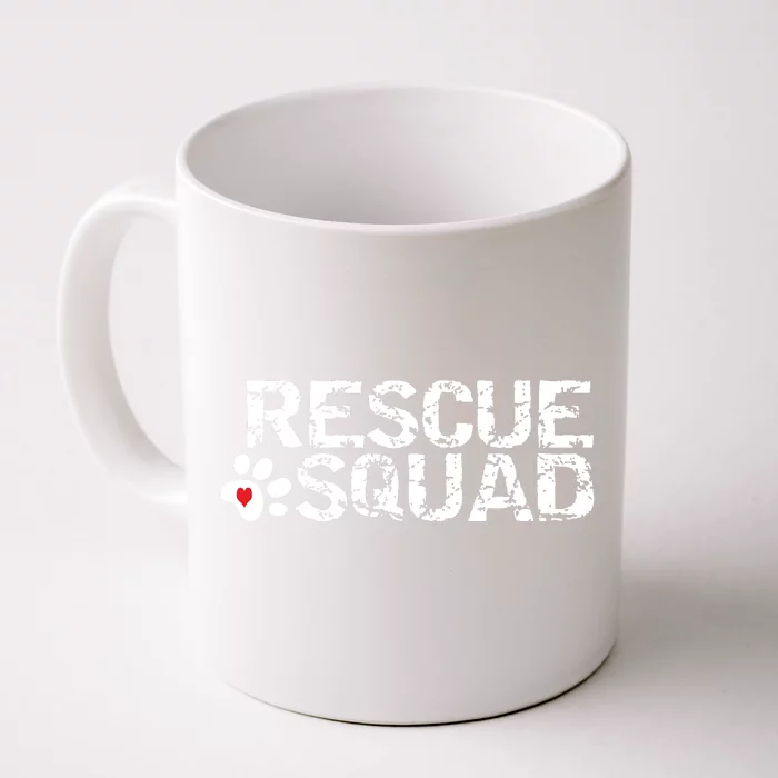 Animal Rescue Squad White Distressed Front & Back Coffee Mug