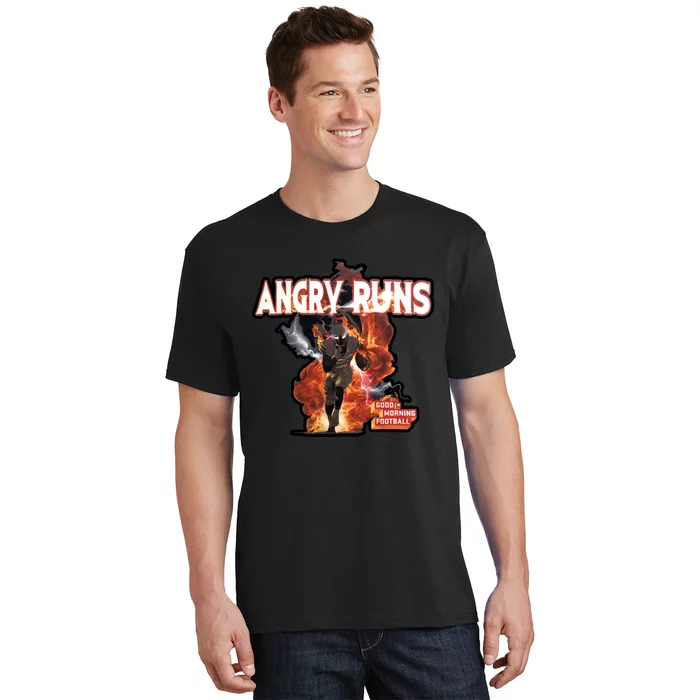 Angry Runs Shirt Angry Runs Good Morning Football T-Shirt