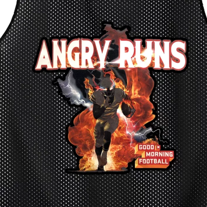 Angry Runs Shirt Angry Runs Good Morning Football Mesh Reversible Basketball Jersey Tank