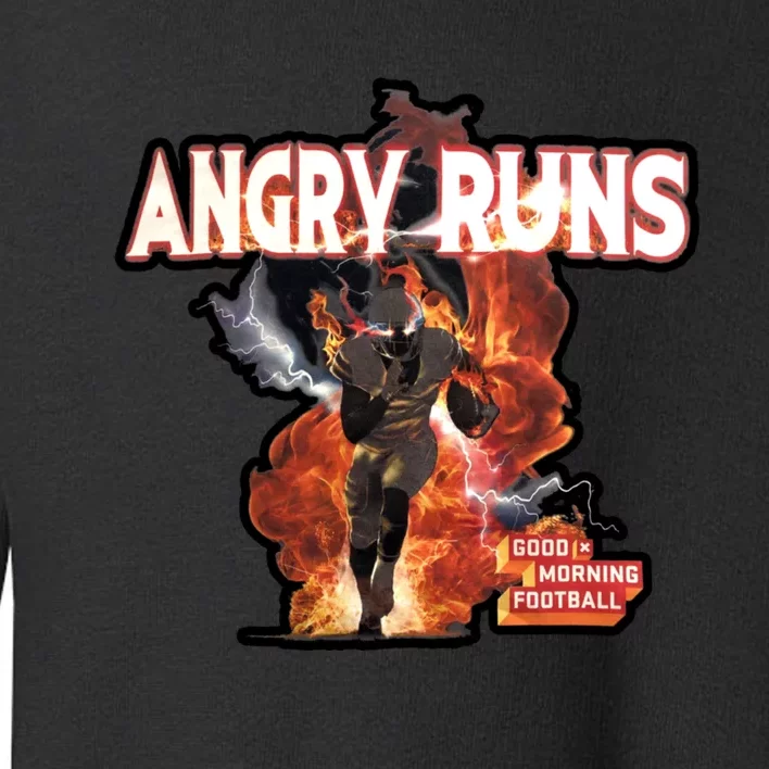 Angry Runs Shirt Angry Runs Good Morning Football Toddler Sweatshirt