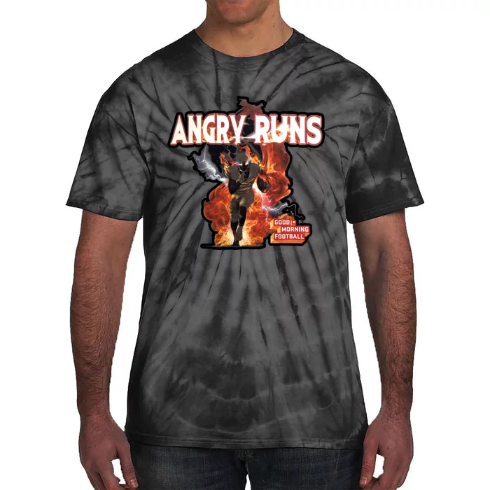 Angry Runs Shirt Angry Runs Good Morning Football Tie-Dye T-Shirt