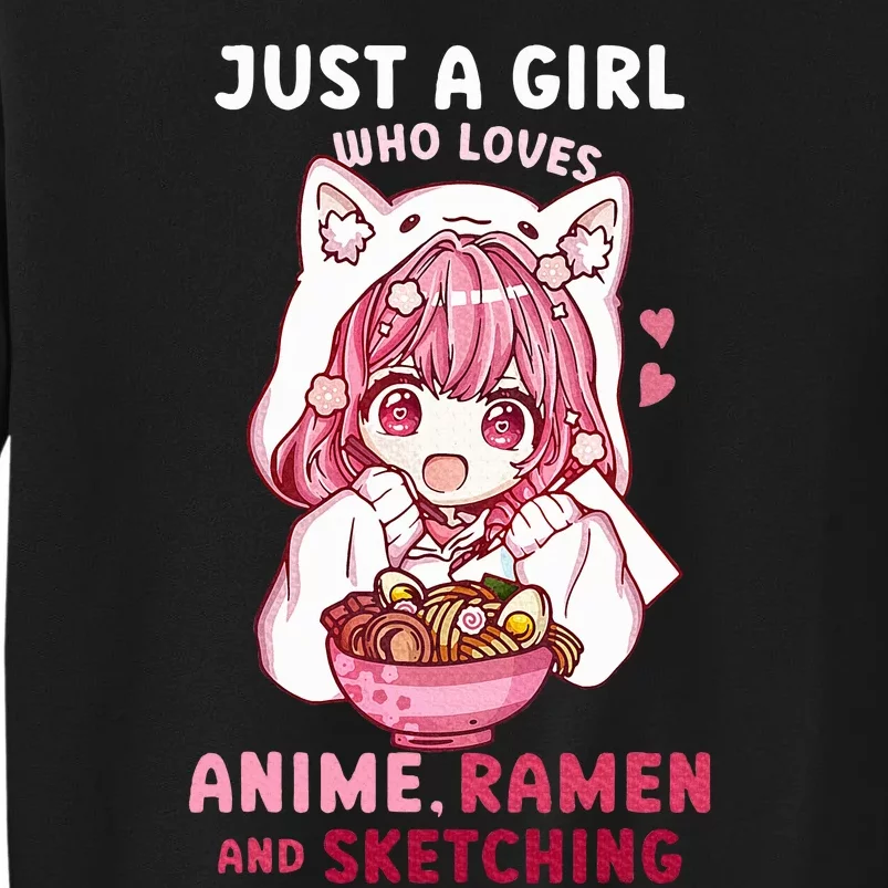 Anime Ramen Sketching Just A Girl Who Loves Anime Sketching Sweatshirt