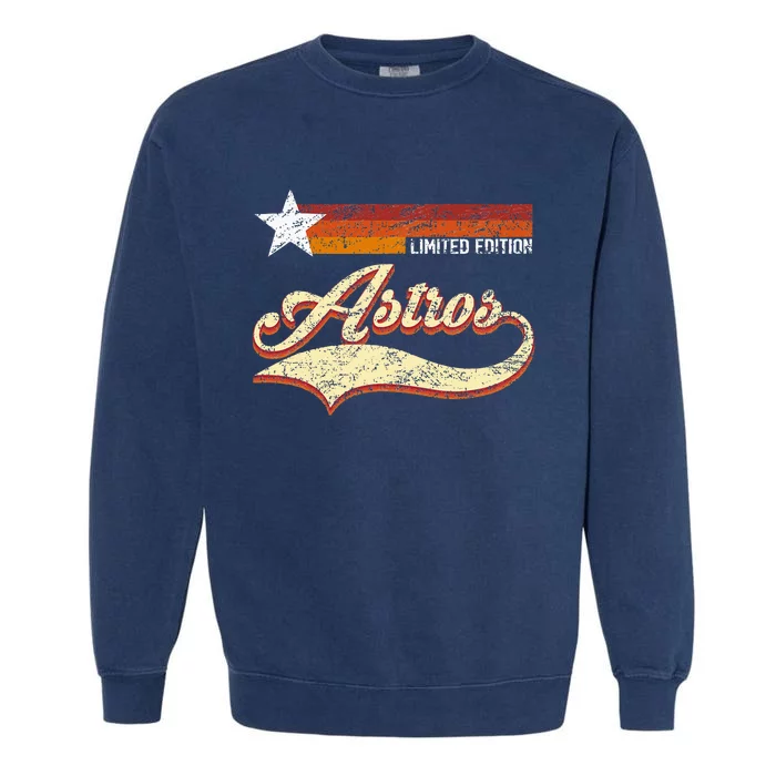 A.S.T.R.O.S Retro Style 70s 80s First Name Garment-Dyed Sweatshirt