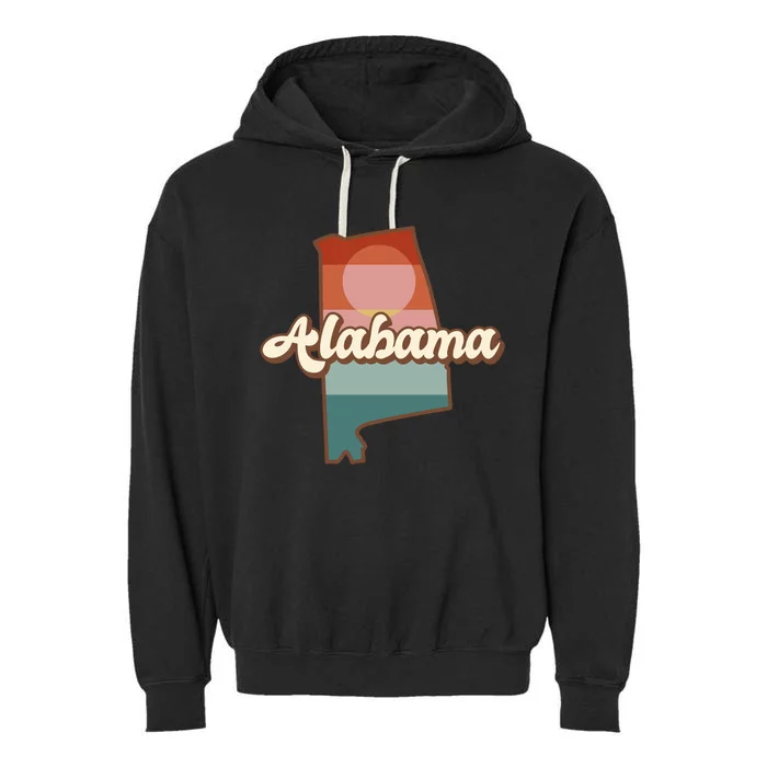 Alabama Retro Sunset Logo Garment-Dyed Fleece Hoodie