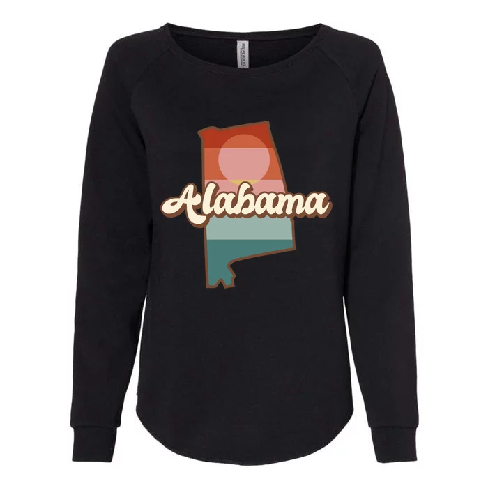 Alabama Retro Sunset Logo Womens California Wash Sweatshirt