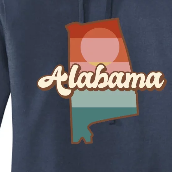 Alabama Retro Sunset Logo Women's Pullover Hoodie