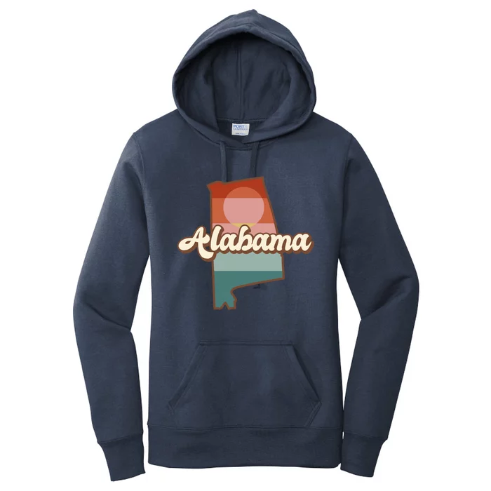 Alabama Retro Sunset Logo Women's Pullover Hoodie