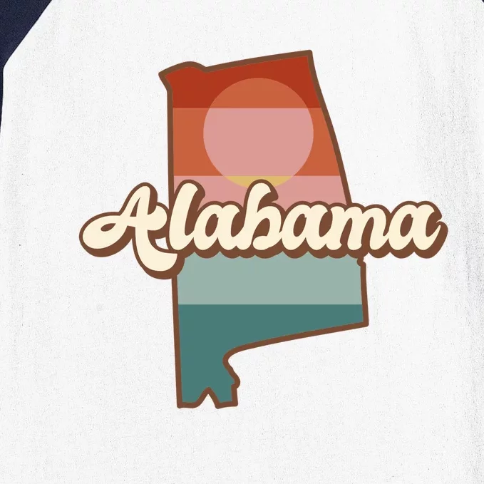 Alabama Retro Sunset Logo Baseball Sleeve Shirt