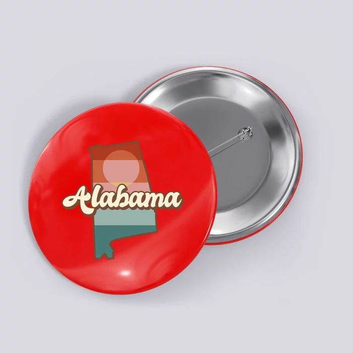 Alabama Retro Sunset Logo Button