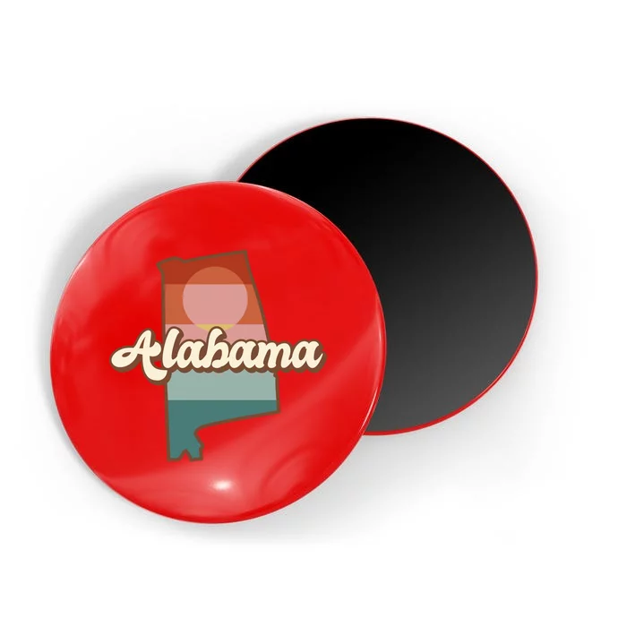 Alabama Retro Sunset Logo Magnet