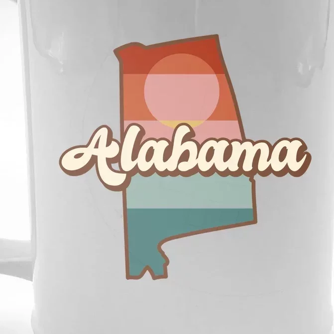 Alabama Retro Sunset Logo Front & Back Beer Stein