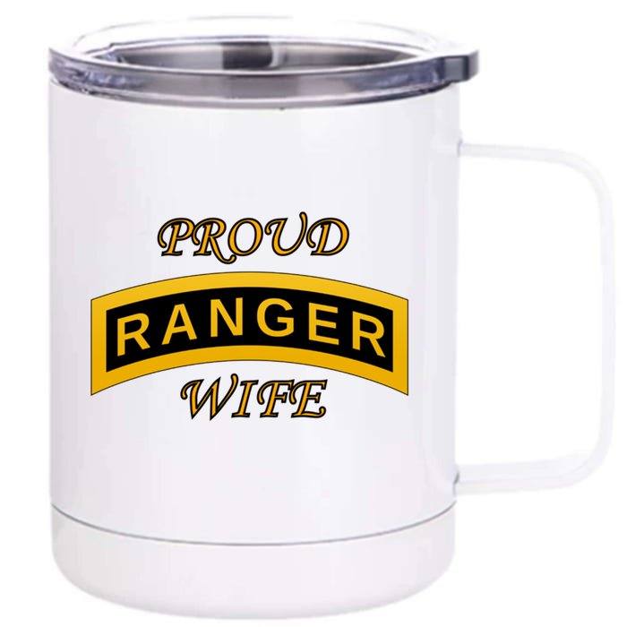 Army Ranger School Tab Meaningful Gift Proud Wife Meaningful Gift Front & Back 12oz Stainless Steel Tumbler Cup