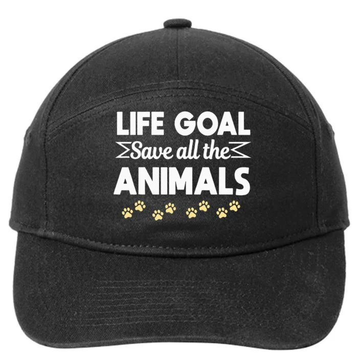 Animal Rescue Shelter Pet Adoption Fostering 7-Panel Snapback Hat